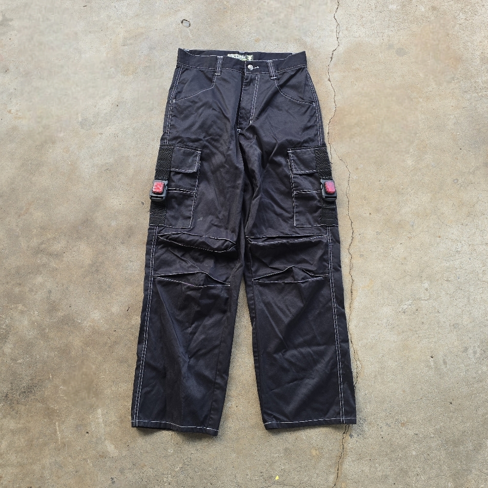 Vintage Y2k Macgear Cyber Grunge Rave Buckle Baggy Pants 32x32